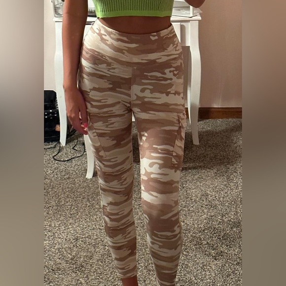 Ultra Flirt Pants - ULTRA FLIRT Brown Camo Pocket Leggings